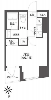グランパセオ市谷甲良町　502号室　間取り