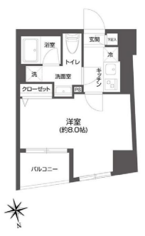 グランパセオ市谷甲良町　701号室　間取り