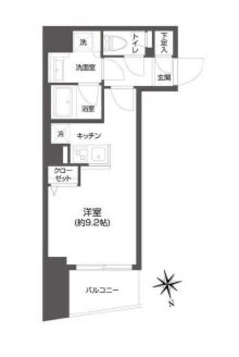 グランパセオ市谷甲良町　403号室　間取り