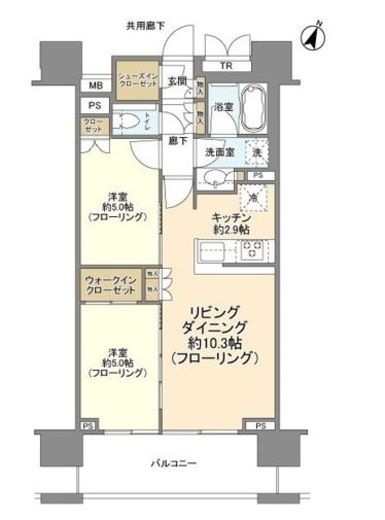 クレヴィア新宿若松町　510号室　間取り