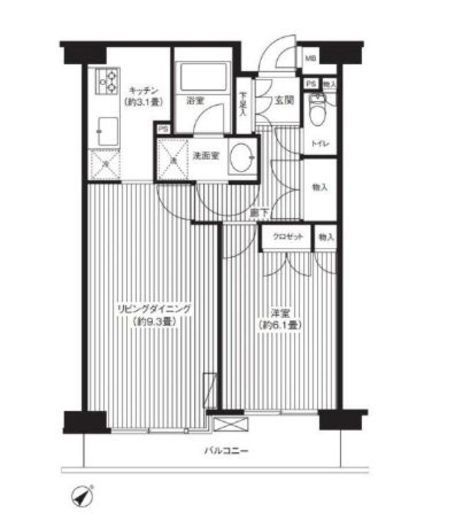 ステラメゾン武蔵小山　506号室　間取り