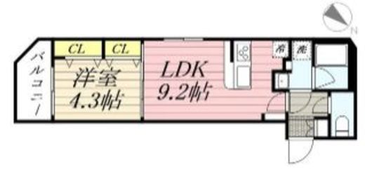 グランパセオ麻布十番　1301号室　間取り
