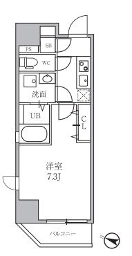 江戸川橋ステーションレジデンス　1201号室　間取り