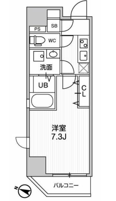江戸川橋ステーションレジデンス　401号室　間取り