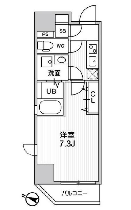 江戸川橋ステーションレジデンス　301号室　間取り