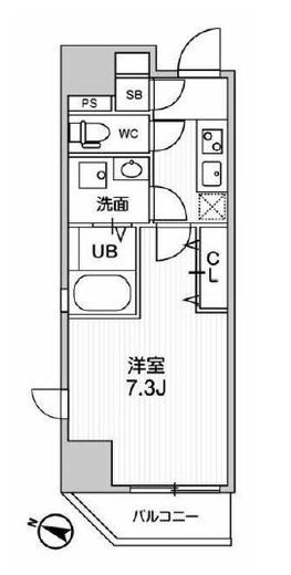 江戸川橋ステーションレジデンス　1101号室　間取り