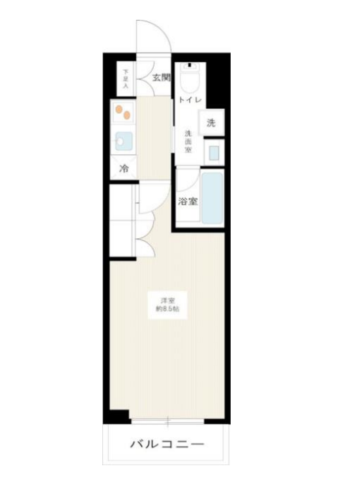 アクサス武蔵小山アジールコート　211号室　間取り