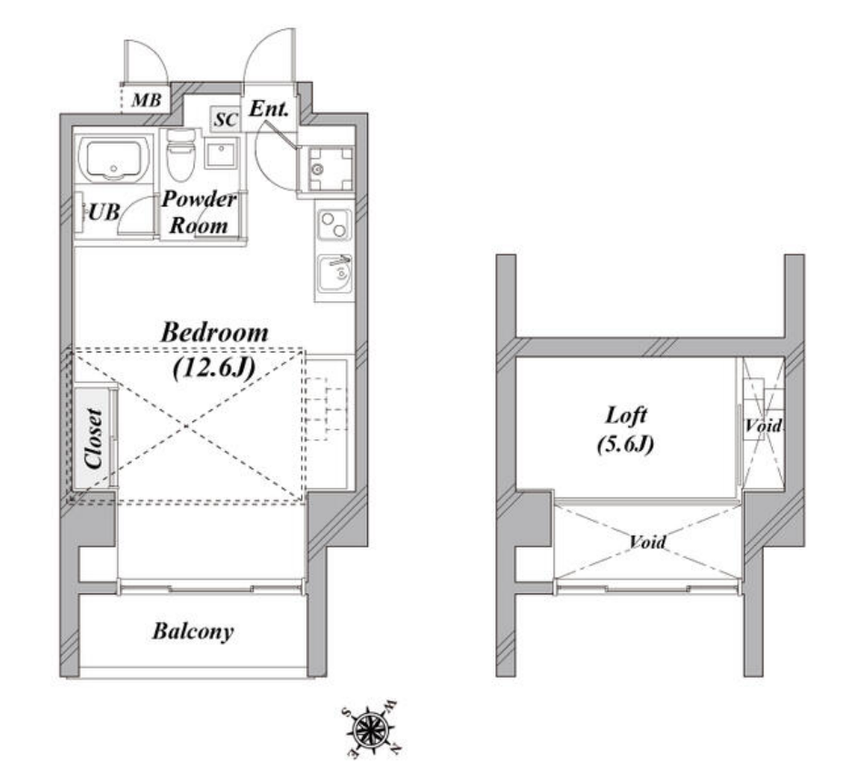 taliesin CY　202号室　間取り