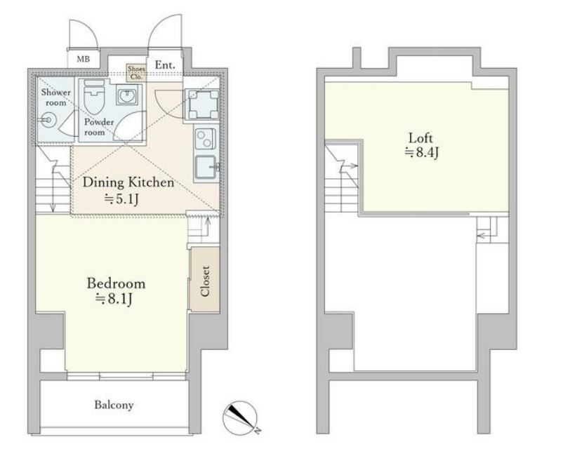 taliesin CY　502号室　間取り