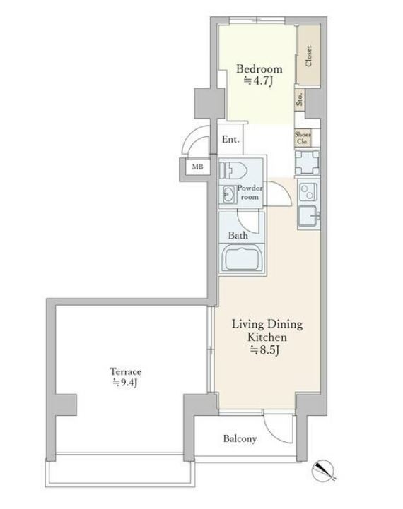 taliesin CY　801号室　間取り