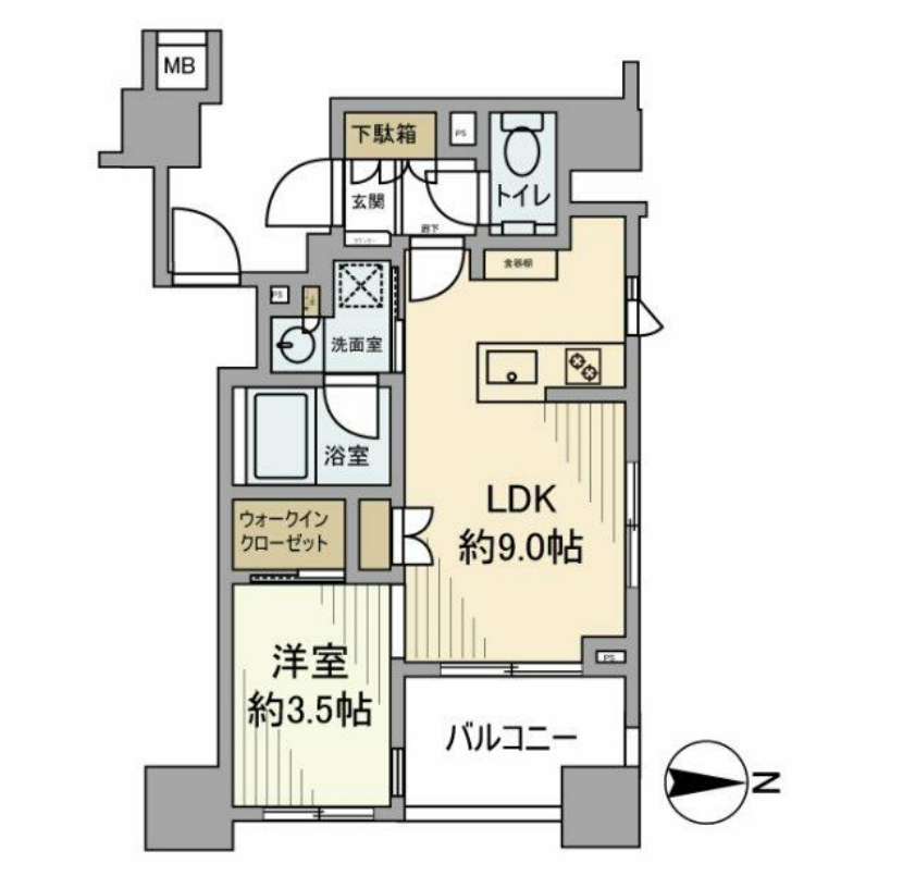 クリオ千代田御茶ノ水　4F号室　間取り