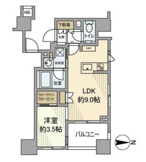 クリオ千代田御茶ノ水　4F1号室　間取り