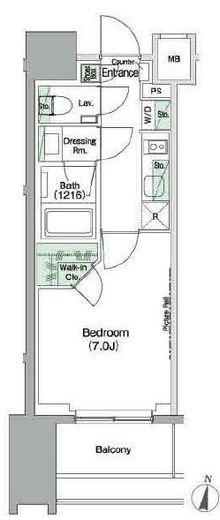 ザ・パークハビオ代々木初台　203号室　間取り