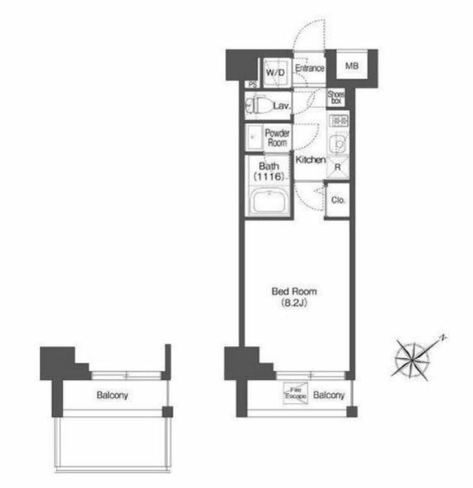 アイフラット中目黒（AIFLAT中目黒）　205号室　間取り