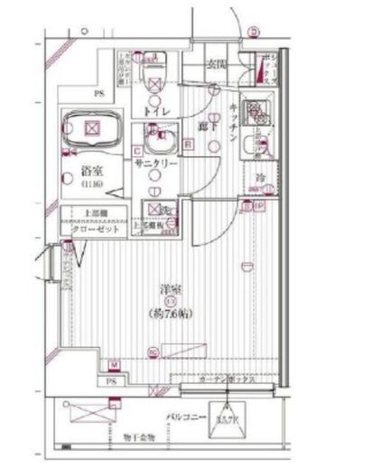 ガリシア清澄白河　302号室　間取り