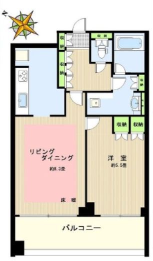 パークコート文京小石川ザ・タワー　1916号室　間取り