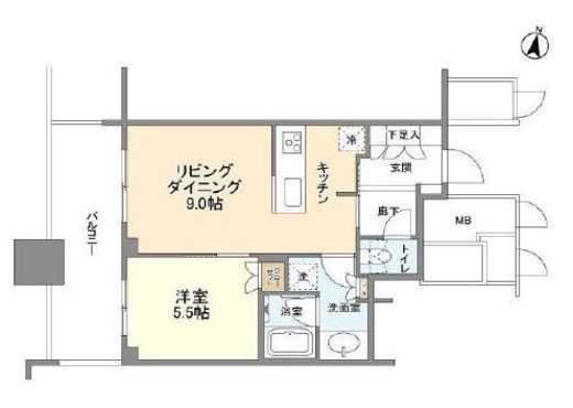 パークコート文京小石川　ザ　タワー　2417号室　間取り