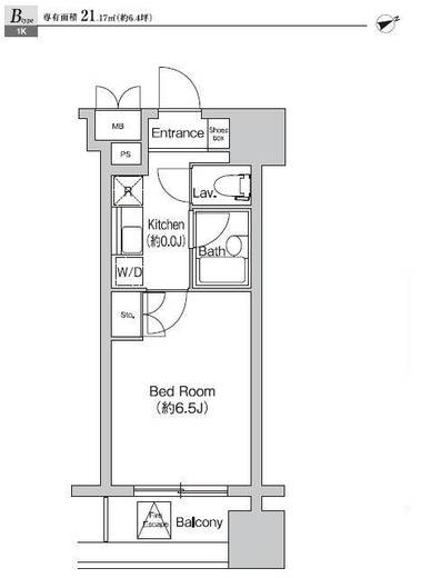 プライムアーバン大崎　408号室　間取り