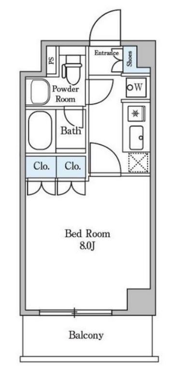 ディームス麻布狸穴町　407号室　間取り