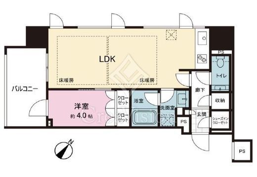 アトラス表参道　1201号室　間取り