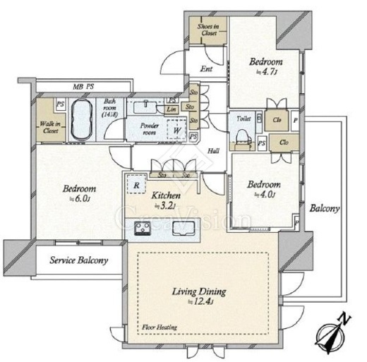 アトラス表参道　204号室　間取り