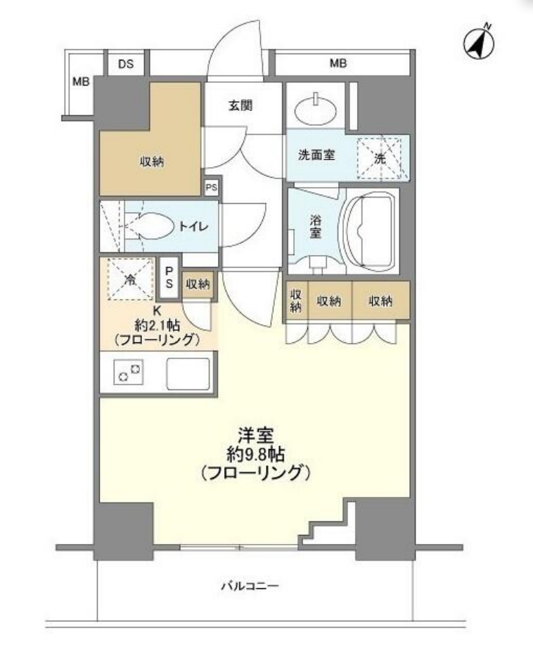 コスモリード市ヶ谷払方町　2F号室　間取り