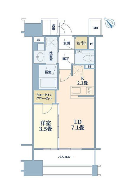 ドレッセ都立大学　702号室　間取り
