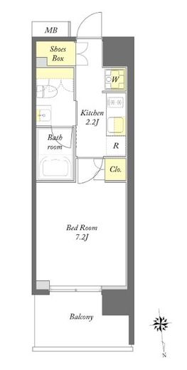 プライムメゾン早稲田通り　506号室　間取り