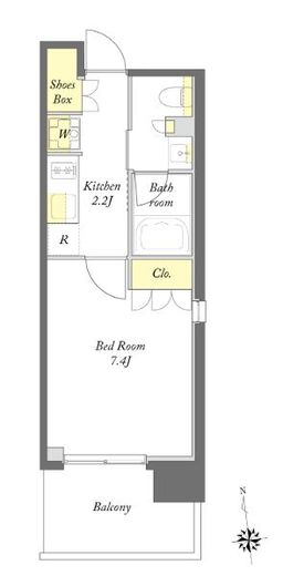 プライムメゾン早稲田通り　602号室　間取り