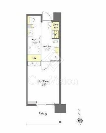 プライムメゾン早稲田通り　604号室　間取り