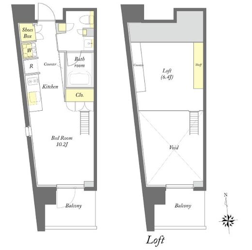プライムメゾン早稲田通り　905号室　間取り