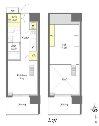プライムメゾン早稲田通り　906号室　間取り