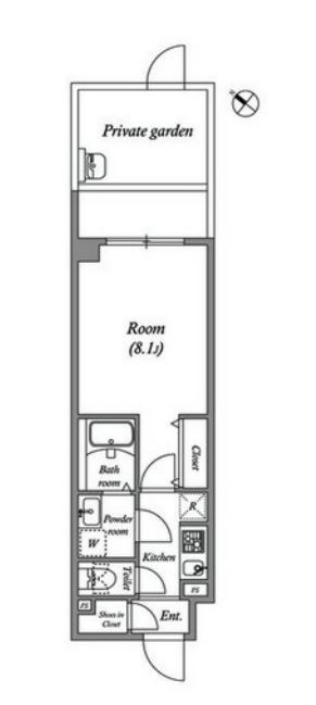 ルネサンスコート新宿余丁町　104号室　間取り