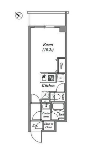 ルネサンスコート新宿余丁町　407号室　間取り