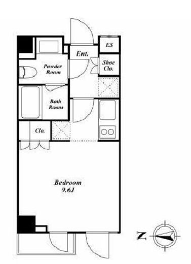 リテラス白金台　4F2号室　間取り