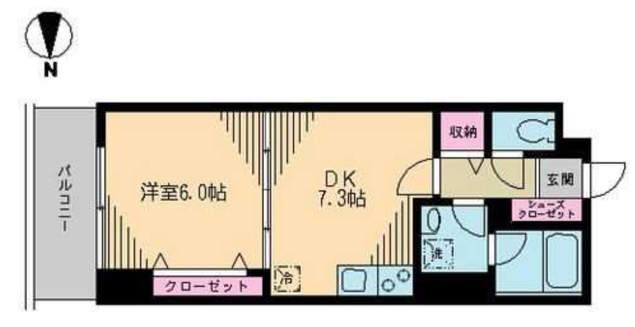 クレドラテース白河　608号室　間取り