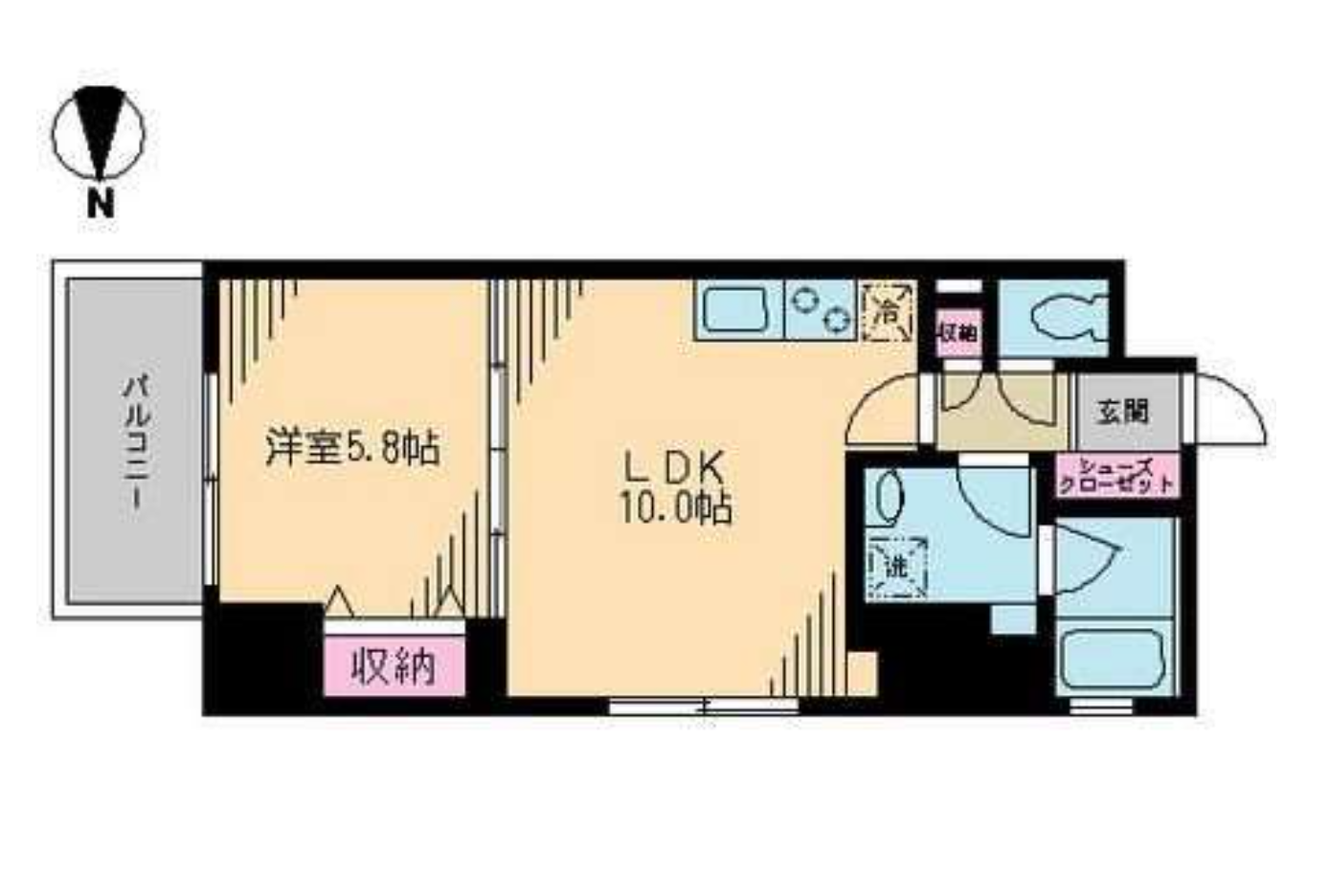 クレドラテース白河　610号室　間取り