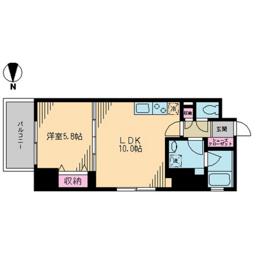 クレドラテース白河　310号室　間取り