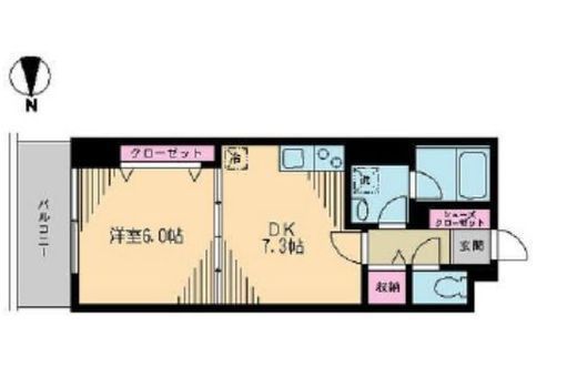クレドラテース白河　407号室　間取り