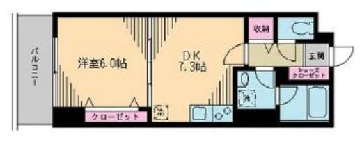 クレドラテース白河　506号室　間取り