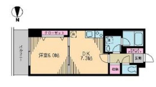 クレドラテース白河　609号室　間取り