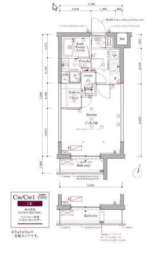 スカイコートグランメゾン御殿山　104号室　間取り