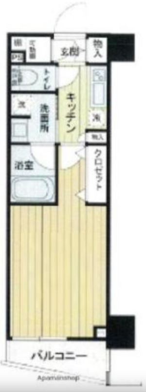 フレシア中目黒　3F号室　間取り