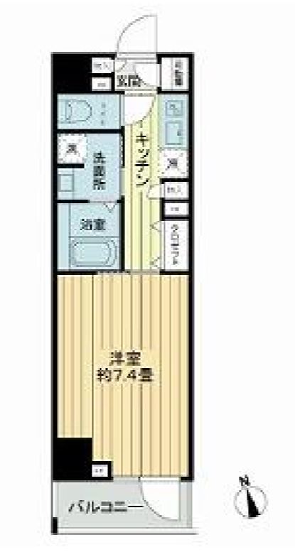 フレシア中目黒　4F号室　間取り