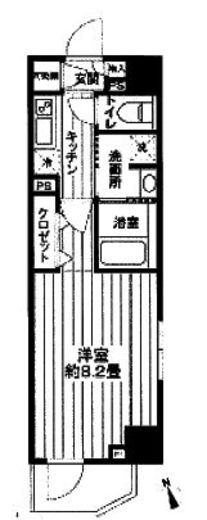 フレシア中目黒　702号室　間取り