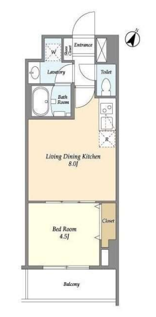 ラペルラ岩本町　604号室　間取り