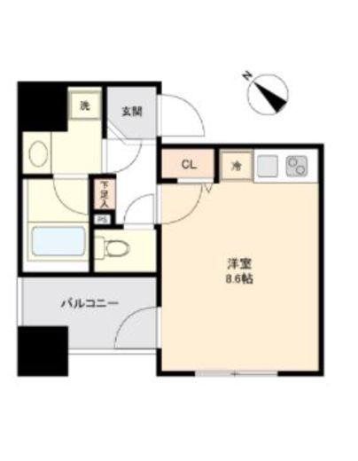 ユニデン八丁堀レジデンス　501号室　間取り