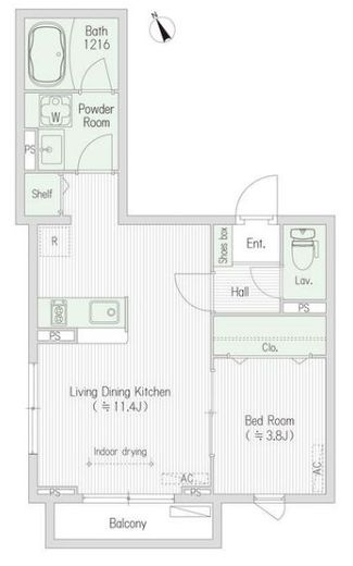 スクエア市谷河田町ヒルサイド　301号室　間取り