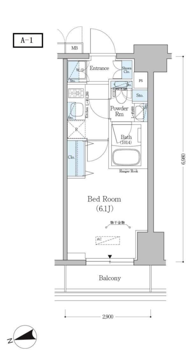 アーバネックス戸越　805号室　間取り