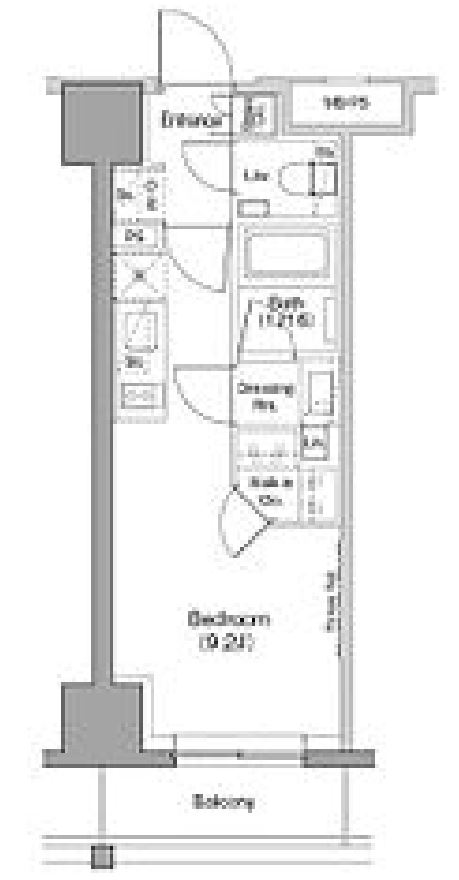 ザ・パークハビオ木場　413号室　間取り